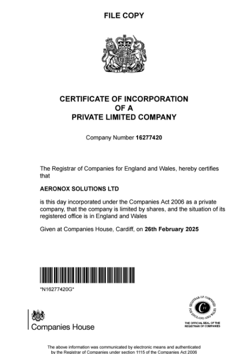 Certificate of Incorporation